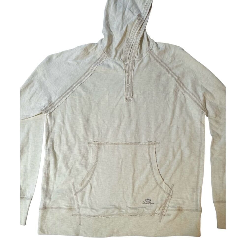Arthintic grand long sleeve slug Henley off white hoodie tee t-shirt L